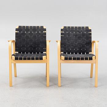 Alvar Aalto, a pair of late 20th century  model 45 armchairs, Artek, Finland.