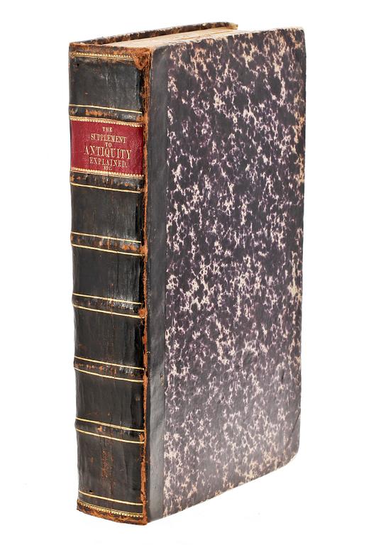 BOK, "The supplement to Antiquity explained and represented in Sculptures..." av Montfaucon, London 1725.