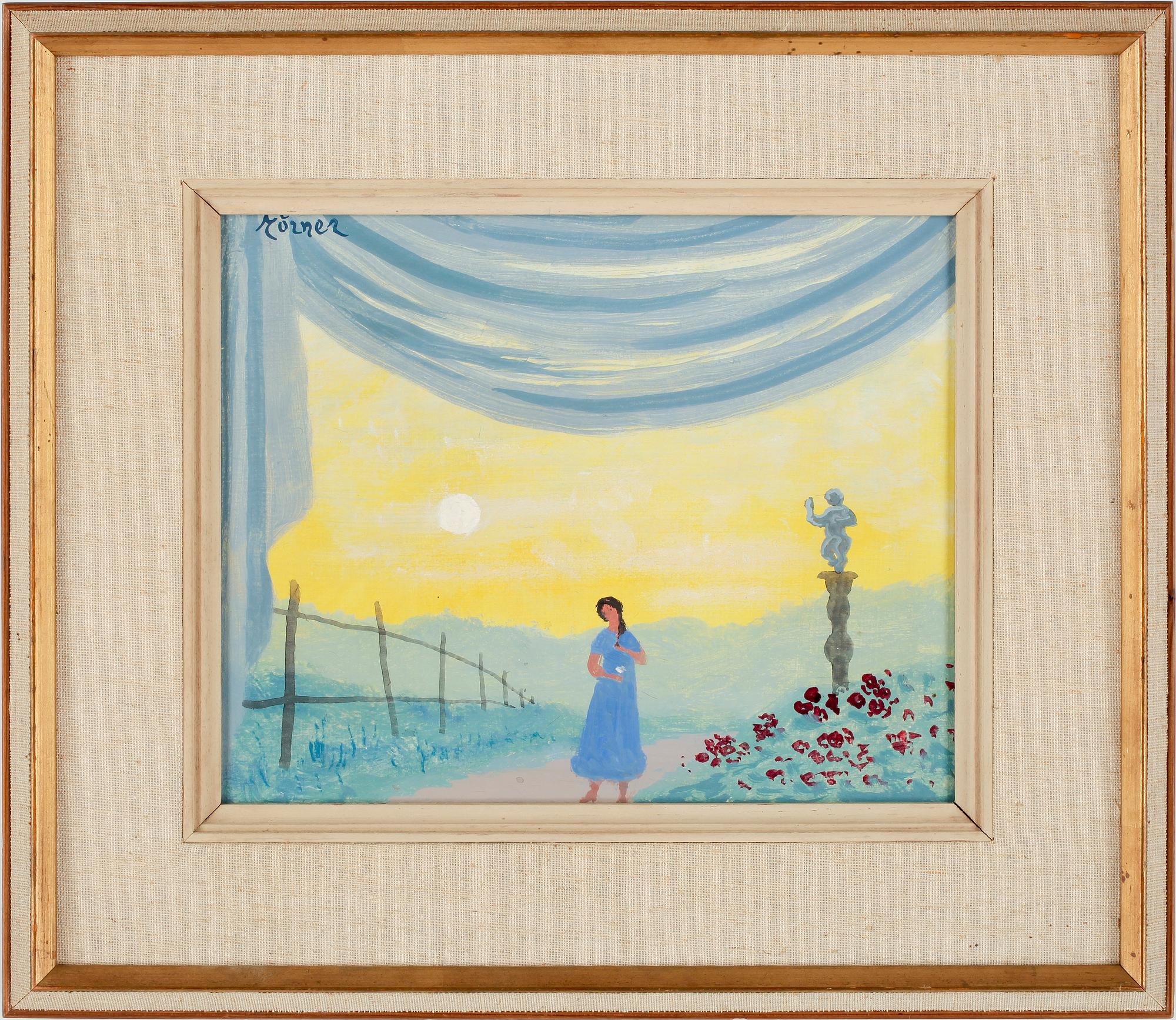 STELLAN MÖRNER, olja på pannå, sign.