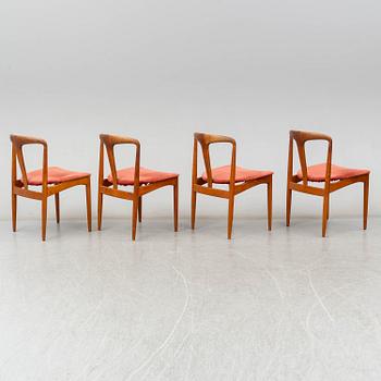 a set of four 1960's teak chairs 'Juliane' by Johannes Andersen, from Vamo Denmark.