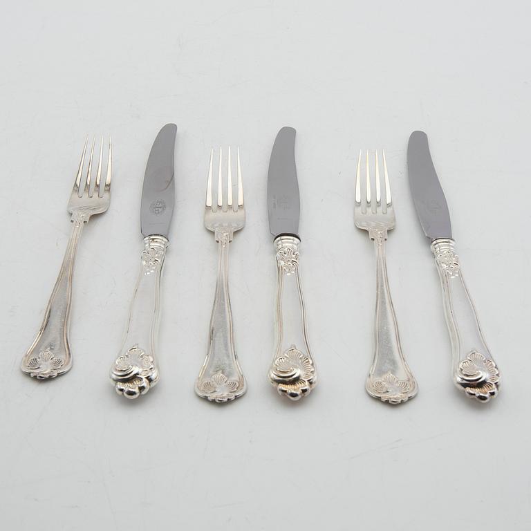 Bestick 23 dlr "Sachsisk" silver svenska importstämplar.