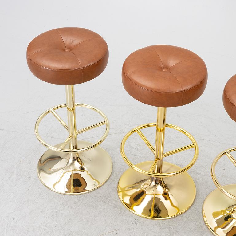 Four bar stools, Johansson Design, Sweden, late 20th century.