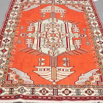 A RUG, silk, Sirjan, flat weave, ca 200 x 130 cm.