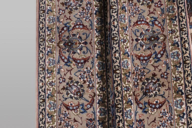 A rug, Esfahan, part silk, ca 245 x 155 cm.