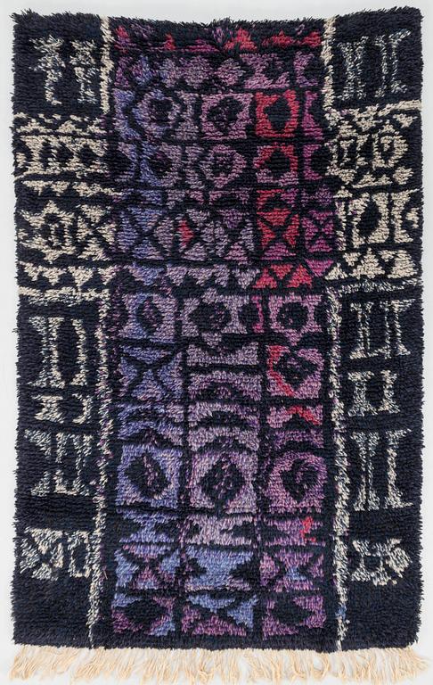 TELLERVO STRÖMMER, ryijy, malli Wetterhoff. Noin 170x11 cm.