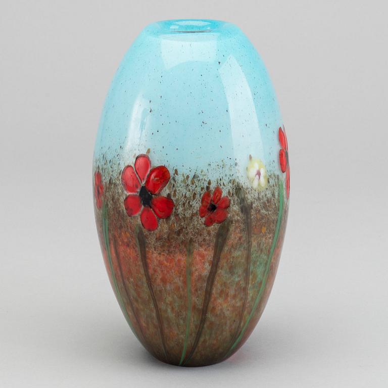 FRANCO MORETTI, a signed glass vase.