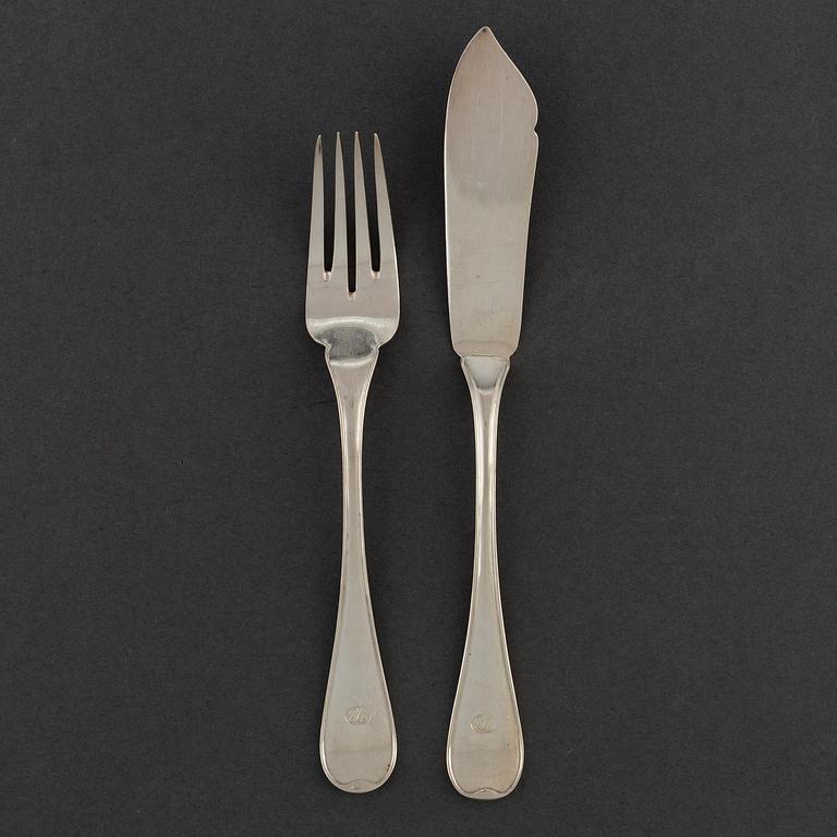 20 psc silver cutlery, GAB Stockholm.