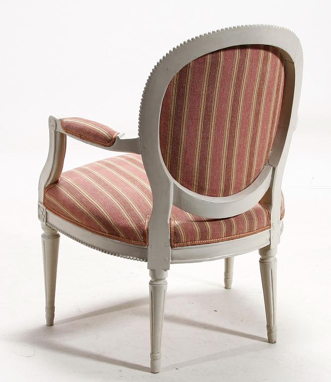 KARMSTOL. Gustaviansk, 1700-talets slut.