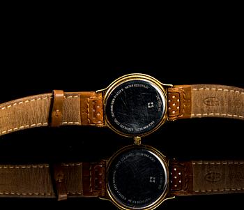 ARMBANDSUR, Zenith, förgyllt/stål, läderarmband.