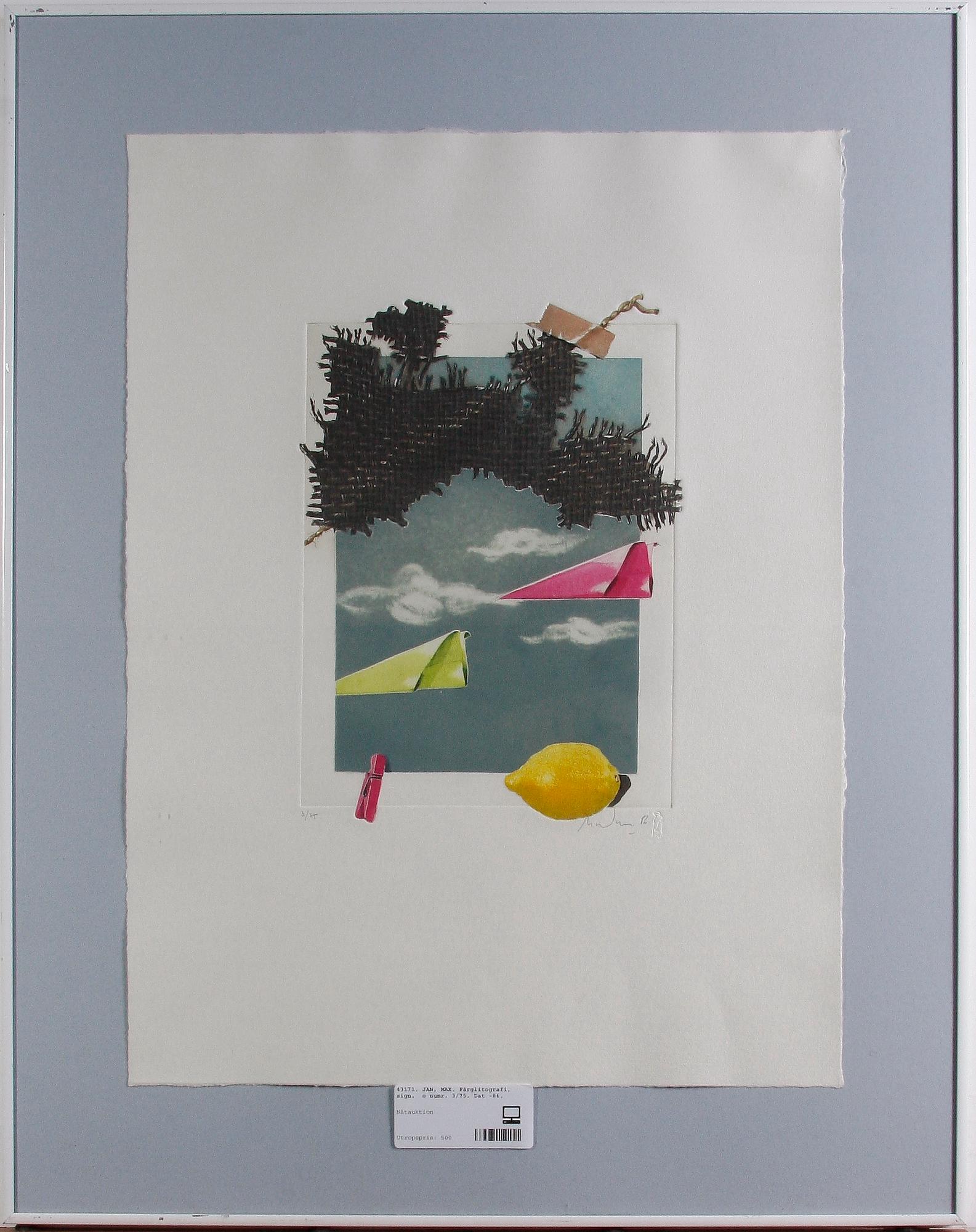 SOUCASSE, ALAIN. Etsning, sign.  o numr. 3/75. Dat -86.