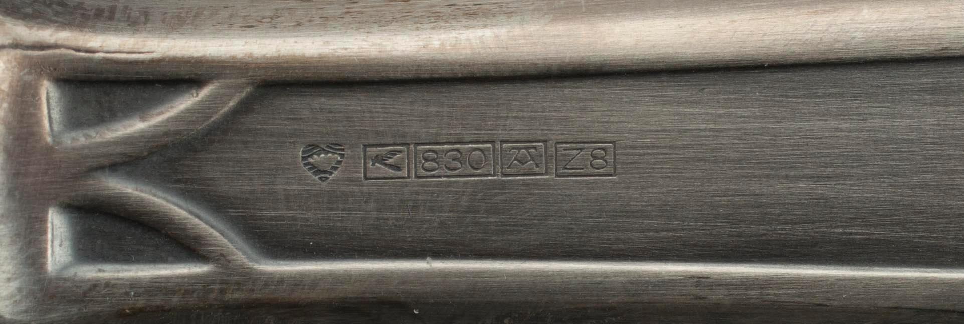 PARTI BESTICK, 12 st. "Suomi", samt "Tähkä" 2 st. silver, 1990-2000 -tal.