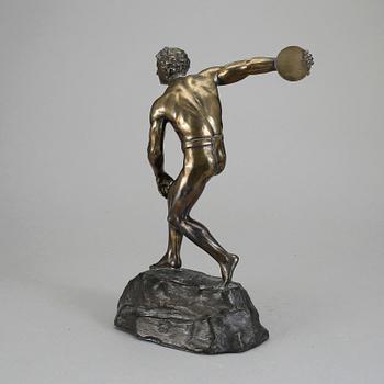 HERMANN EICHBERG, efter, skulptur, patinerad metall, signerad i godset.