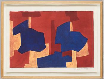 Serge Poliakoff, "Composition jaune, bleue et rouge".