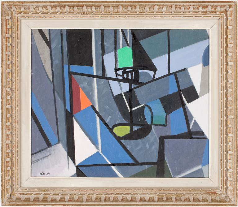 WILHELM WIK, olja på pannå, signerad o daterad -54.