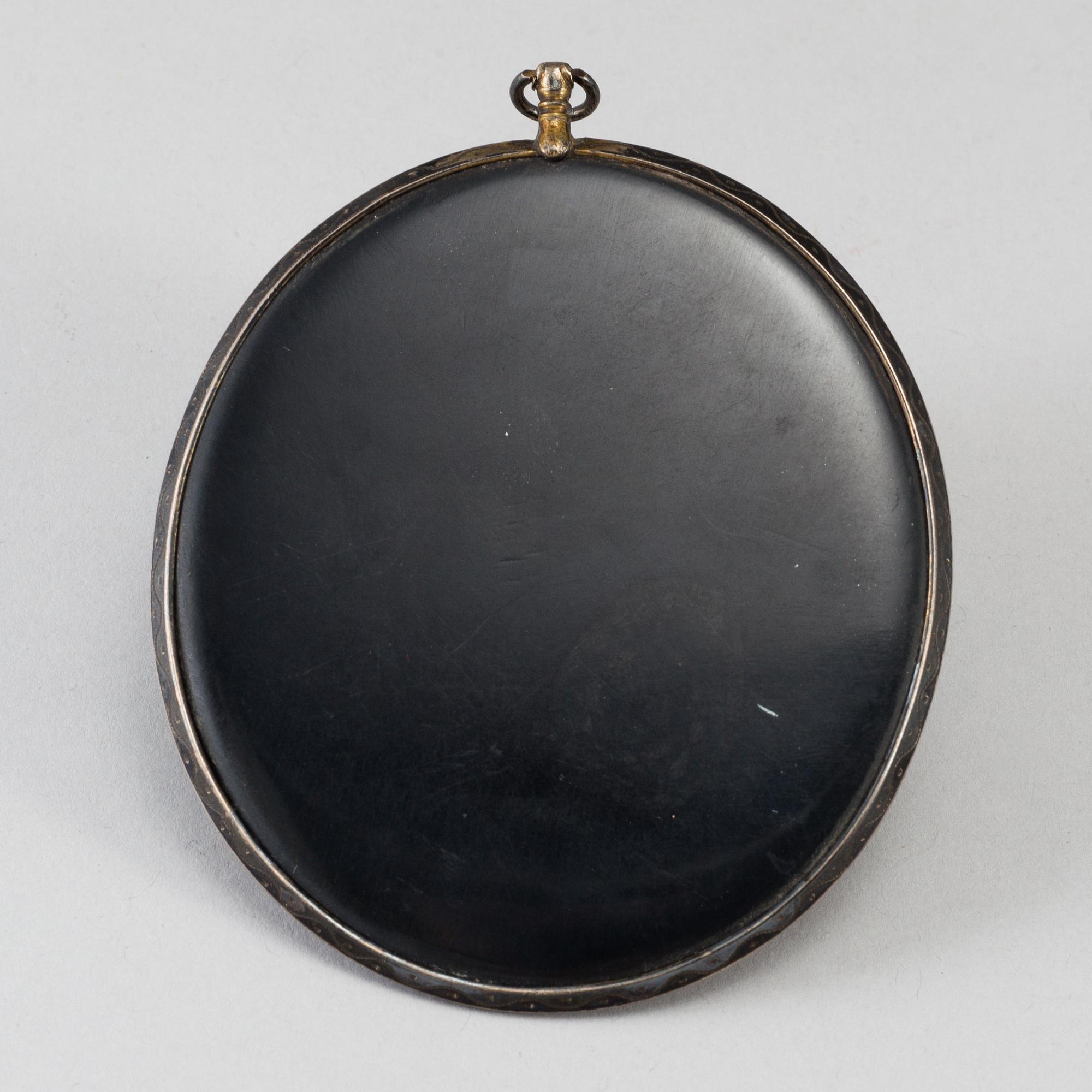 IGNACE JEAN VICTOR ELLER FRANÇOIS CAMPANA, miniature. Oval. Signed.