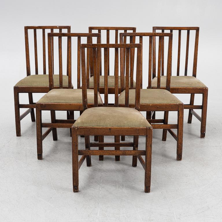 Coronation chairs, 6 pcs, used among others at the coronation of Elizabeth II, England, 19th century.