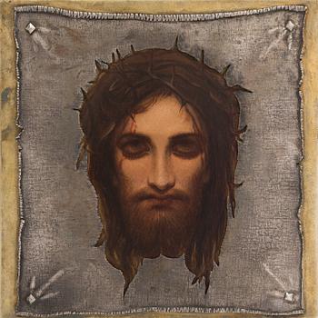 A Russian icon tempera on wood panel and silver riza Dmitry Smirnov, Moscow 1908-1917.