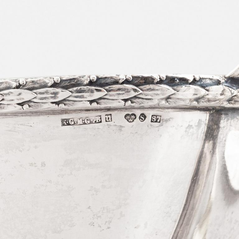 A Gustavian style silver sugar bowl, MGM AB, Uppsala, Sweden, 1920's.