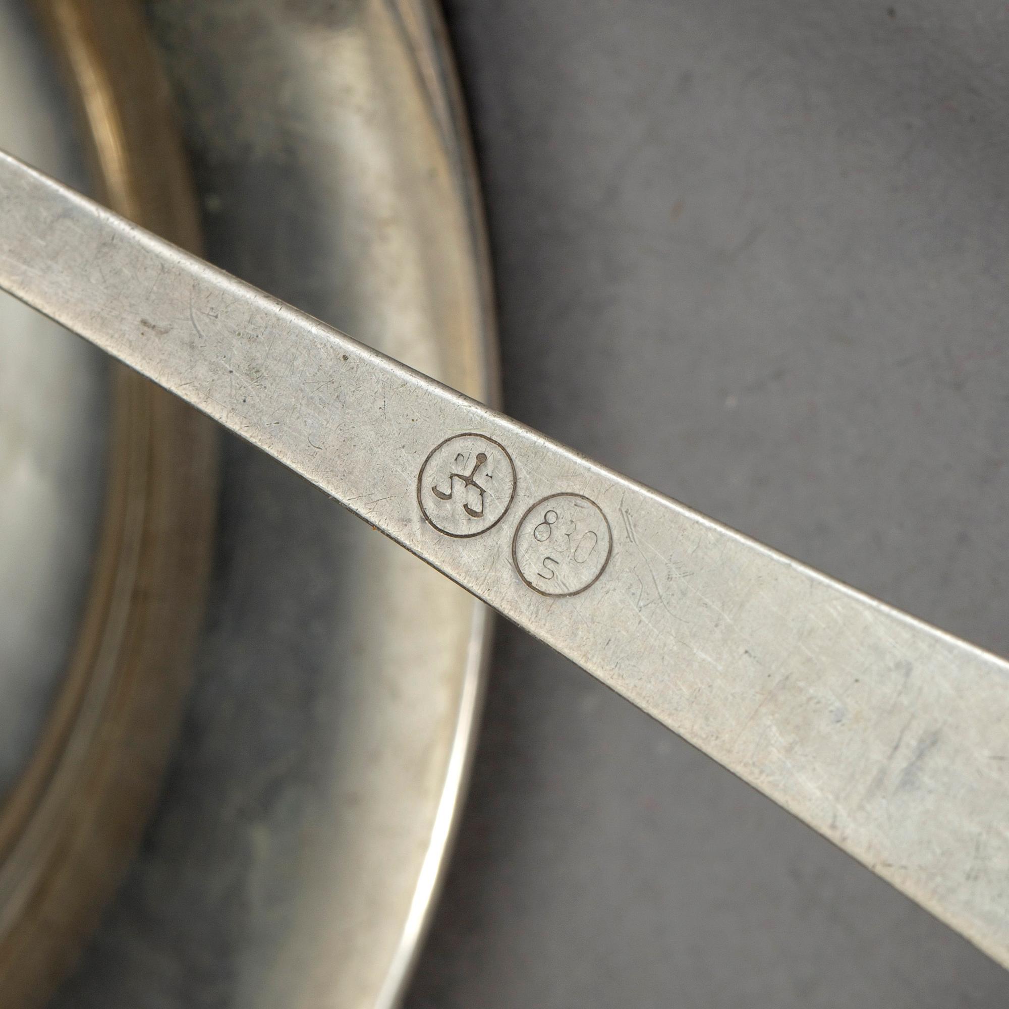 PARTI SILVER, 44 delar, bland annat MGAB, Lidköping, 1959-1967. Total vikt 1152 g.