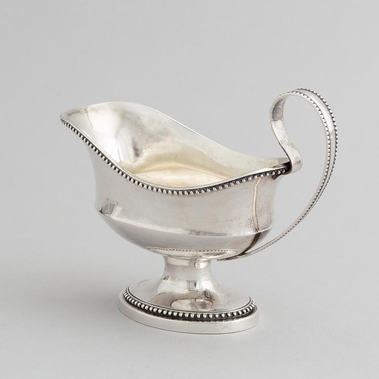 A Swedish Gustavian silver sauce-jug, mark of Henrik Frodell, Stockholm 1788.