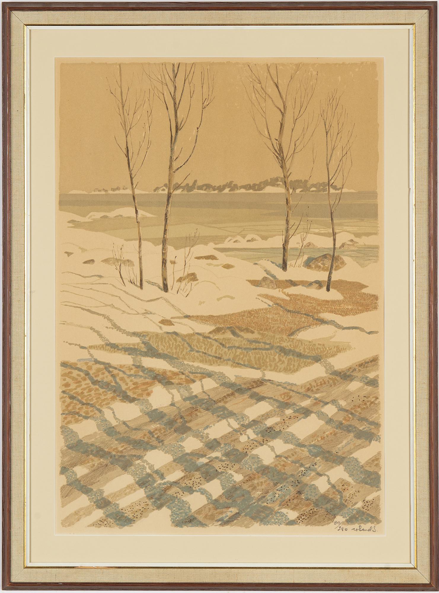 Roland Svensson, 2 färglitografier, signerade och numrerade, 1950-tal.