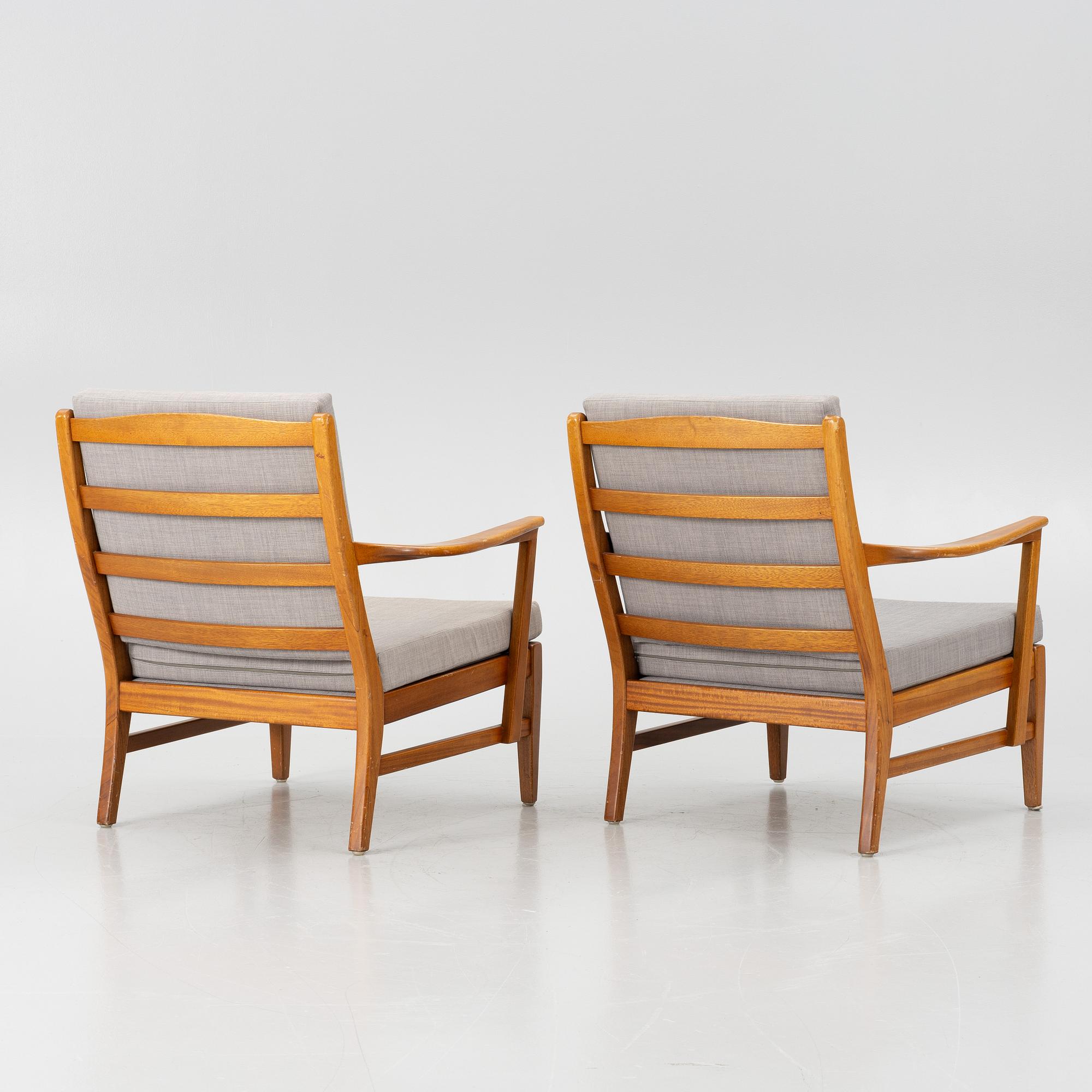 Armchairs, a pair, second half of the 20th century.