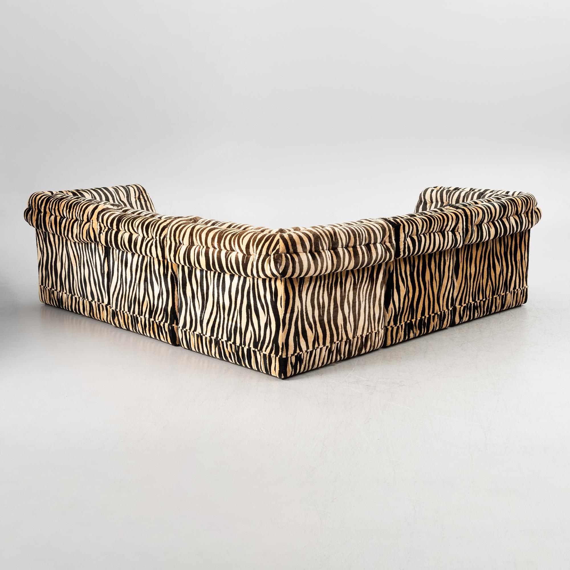 A sofa in 5 modules,  1970s.