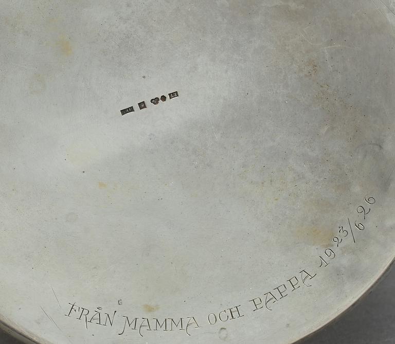 KAFFEKANNA, silver, jugend, Harry Sandelius, Lund, 1926. Vikt ca 850g.