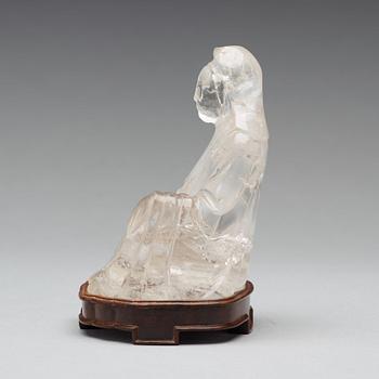 A rock chrystal figure, Qing dynasty.