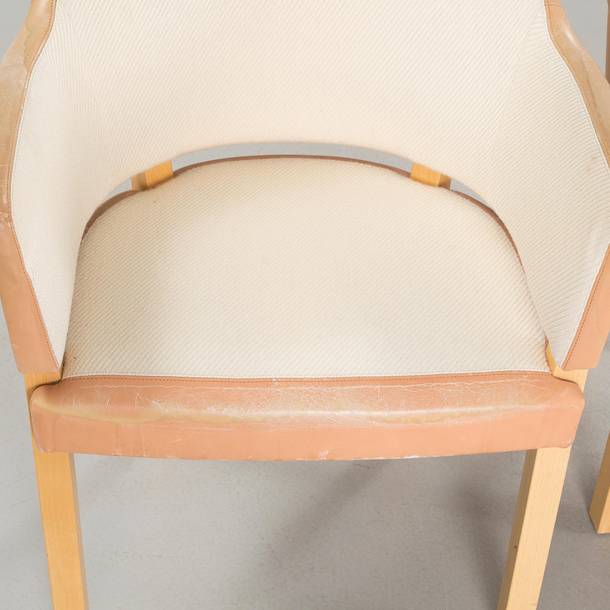 Four "Riksdagen" chairs, designed by Åke Axelsson for Gärsnäs, late 20th cenutry.