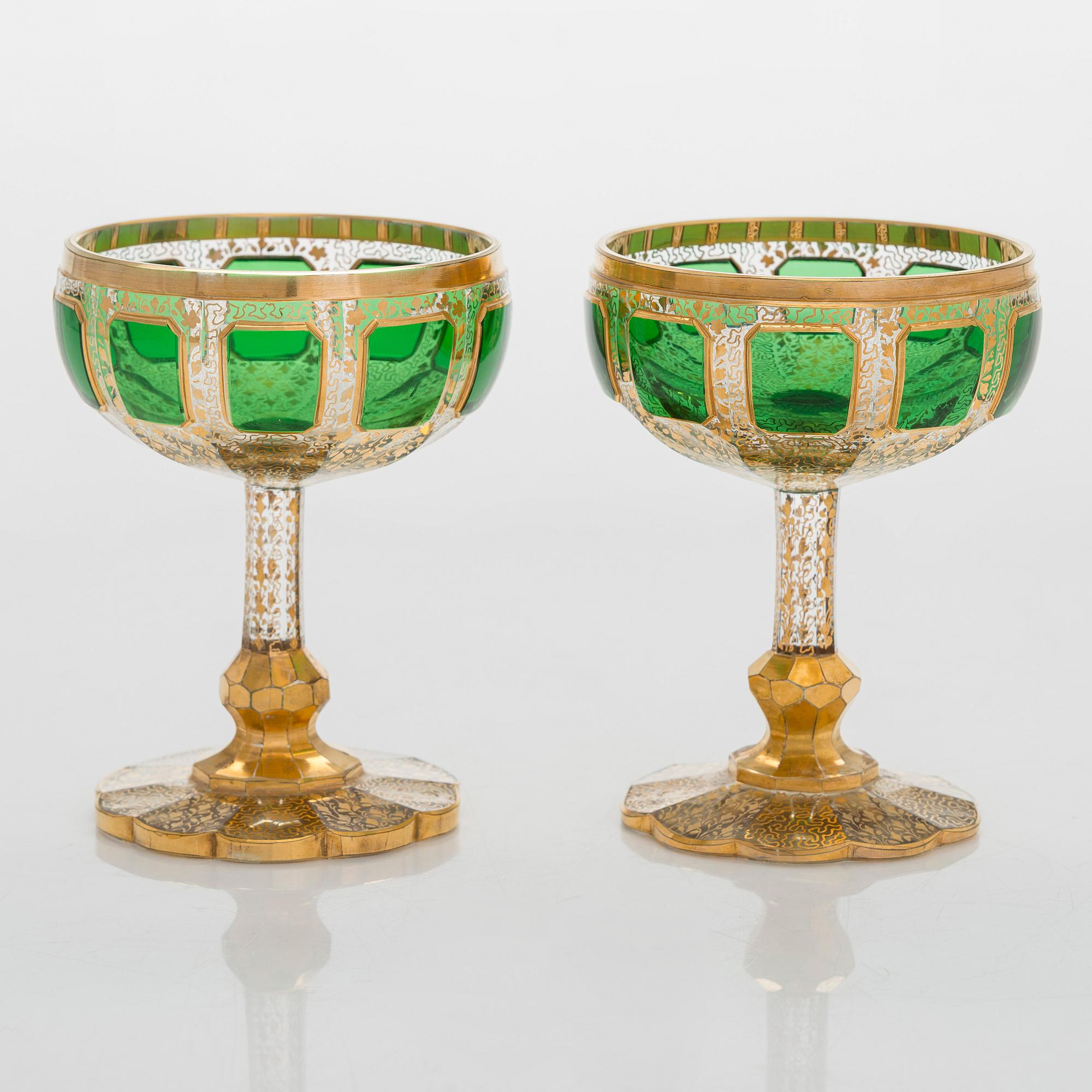 Lasiston osia, 4 + 2 kpl, Murano, Italia, 1900-luvun loppupuoli.