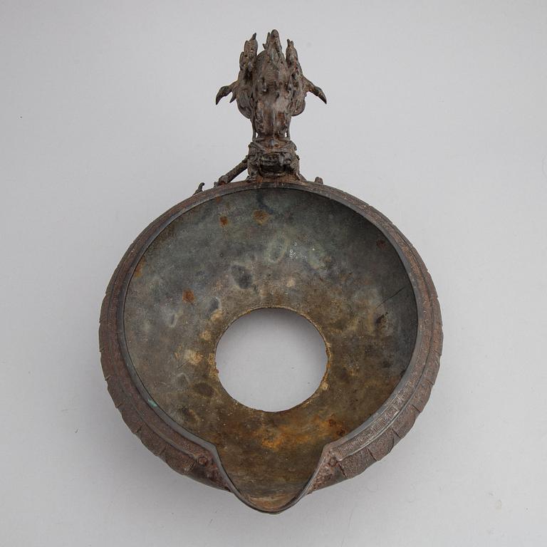 A Japanese bronze fountain, Meiji (1868-1912), 19th century.