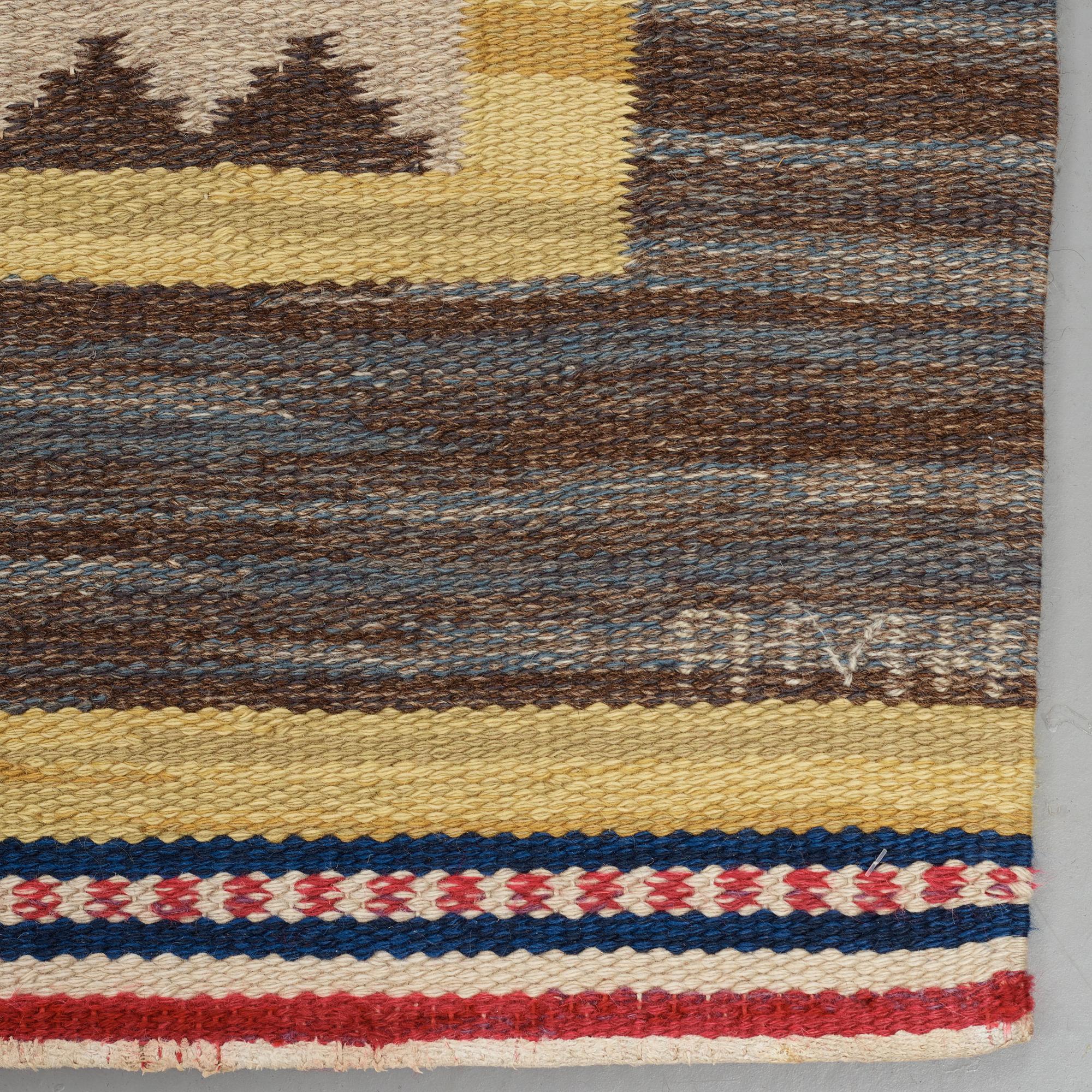 Anna Maria Hoke, Matta, rölakan, ca 242-243 x 155-157 cm, signerad VbN AMH.