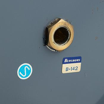 A pair of chrome model B-142 table lamps from Bergboms, 1970's/80's.