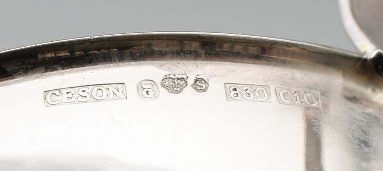 PUNCHMUGGAR, 16 st, silver, CESON, Göteborg 1977. Total vikt ca 497 g.