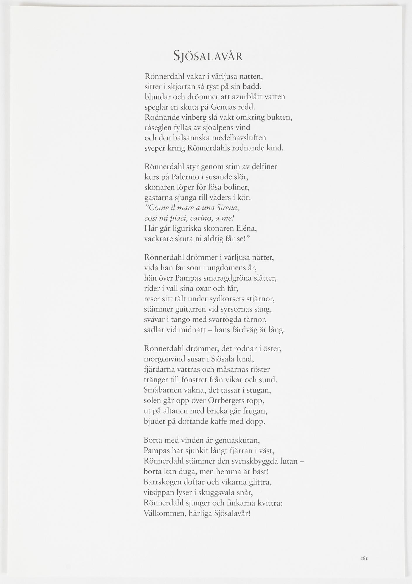 Gösta Werner, mapp, "Visor av Evert Taube med bilder av Gösta Werner".