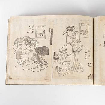 Bok, med 40 träsnitt, Japan, 1800-tal.