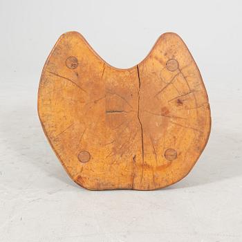 A pine wood stool, second half of the 20th Century.
