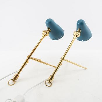 Boris Lacriox, table lamps, a pair, Falkenbergs Belysning, mid-20th century.