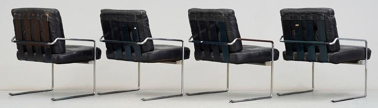 FÅTÖLJER, 4 st, 1900-talets senare hälft.