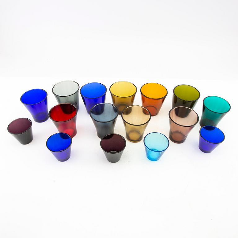 Drinking glasses, 26 pcs, Iittala Finland, mid/second half of the 20th century.