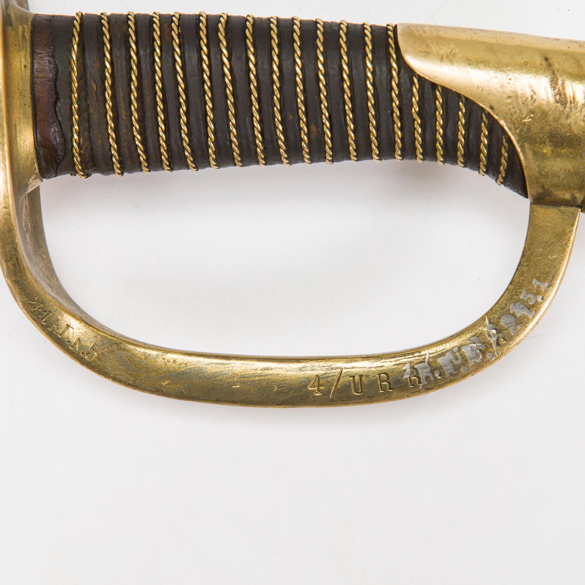 Sabre, Finnish, model 1927 (French model 1822) with scabbard.