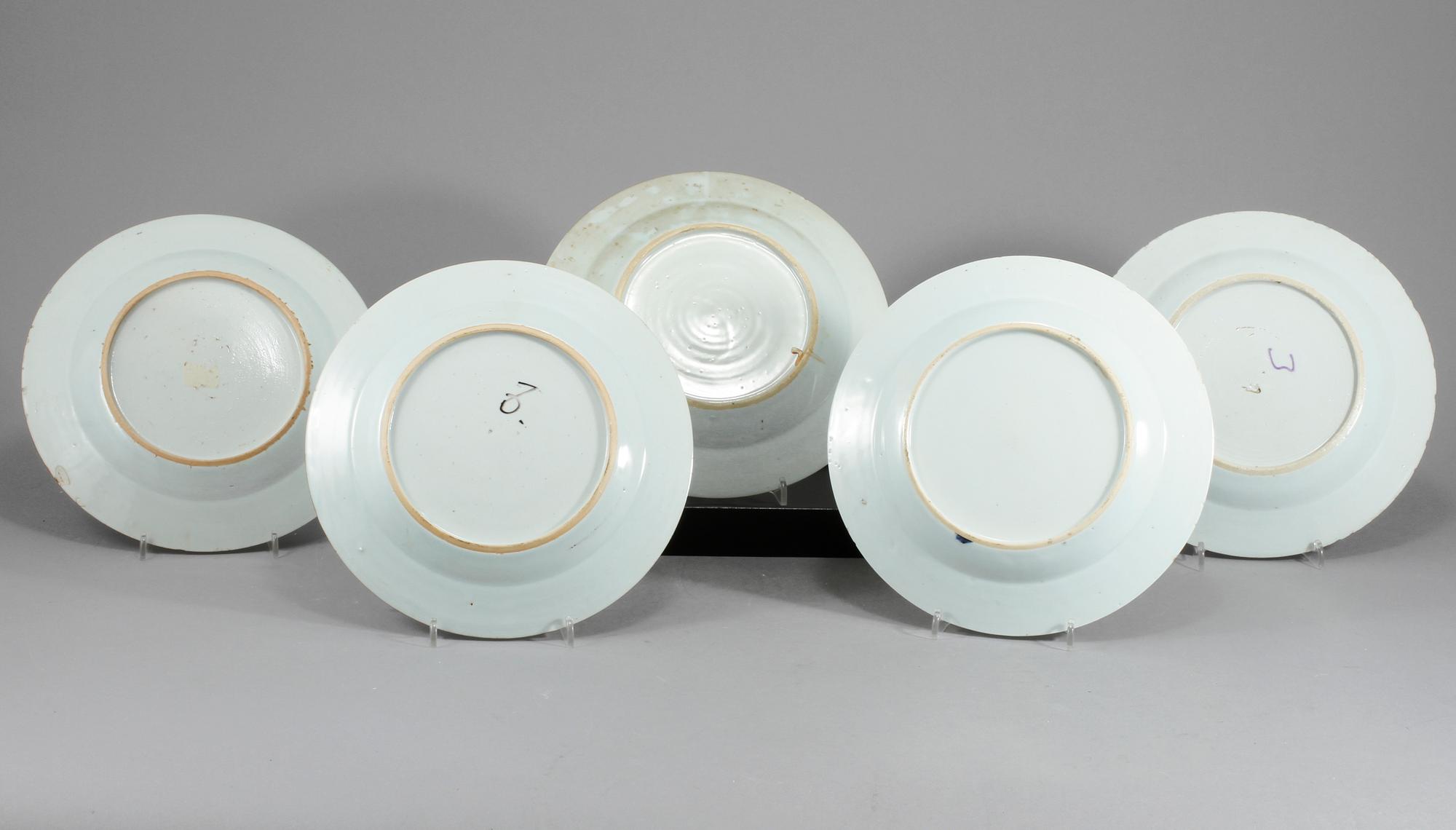 TALLRIKAR, 12 st, porslin, Kina, 1700-tal.