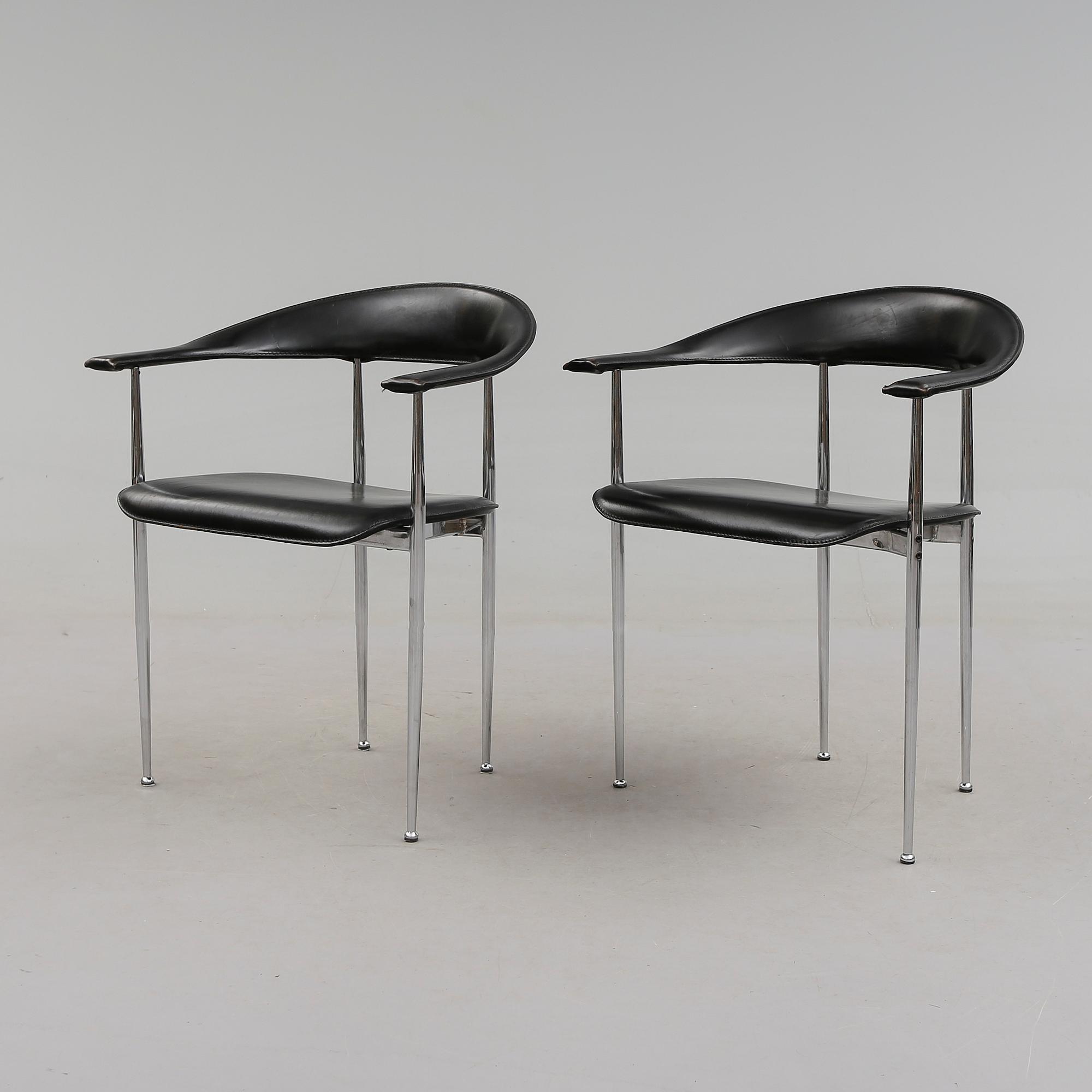 KARMSTOLAR, 1 par, "P40", G. Vegni och G. Gualtierotti, Fasem, 1900-talets andra hälft.