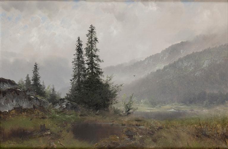 LUDVIG SKRAMSTAD, oil on canvas, signed.