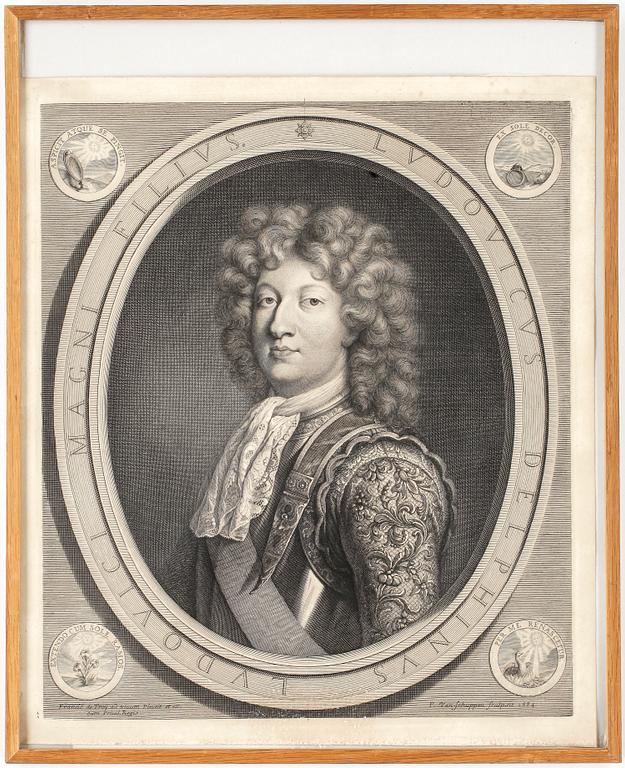 PIERRE VAN SCHUPPEN, efter, kopparstick, 1800-tal.