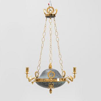 An Empire style chandelier, 20th Century.