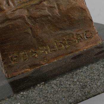 ELSIE DAHLBERG, skulptur, patinerad brons, signerad.