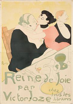 HENRI DE TOLOUSE LAUTREC, efter, affisch, "Reine de Joie", 1900-talets första hälft.