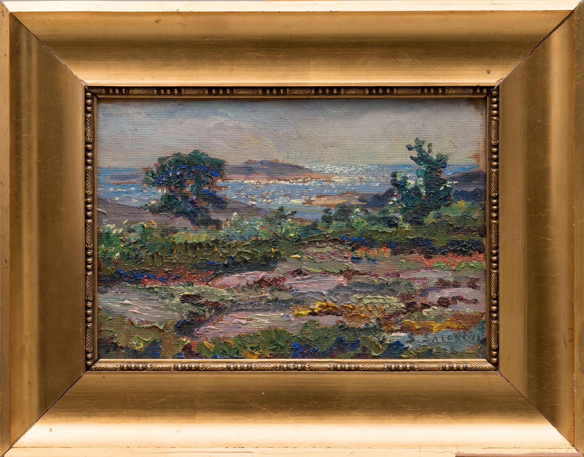 SANTERI SALOKIVI, oil on canvas fastened on board, signed and dated -36.